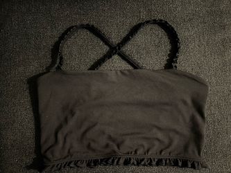 lululemon athletica Black Ruffle-Trim Cami Bralette