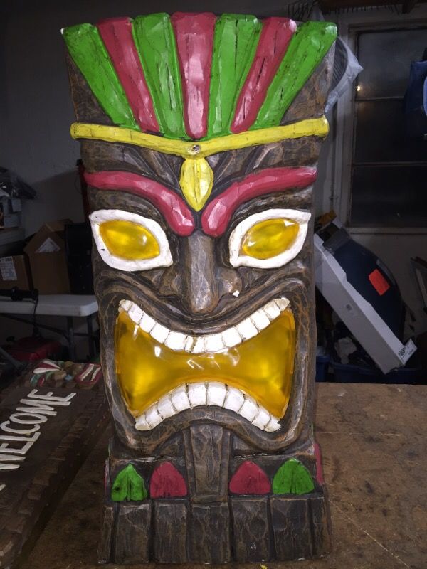 Large Lighted Solar Tiki Statue (23" tall) for Sale in Fort Worth, TX