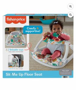 Fisher-Price Sit-Me-up Floor Seat Portable Infant Chair with Toys, Whimsical Forest