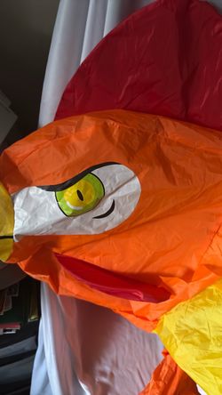 Inflatable rooster rider costume
