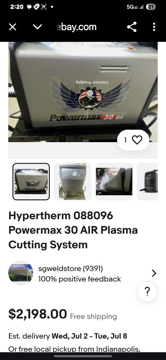 Hypotherm Power Max AIR 30 PLASMA CUTTER SYSTEM