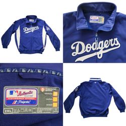 Y2K Majestic LA Los Angeles Dodgers MLB Therma Base Jacket Y2K Majestic LA Los Angeles Dodgers MLB Therma Base Jacket