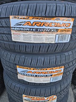 235-65-16 !!! ARROYO SPORT A/S !!! $350 LAS 4 LLANTAS MONTADAS Y BALANCEO INCLUIDO 👌 