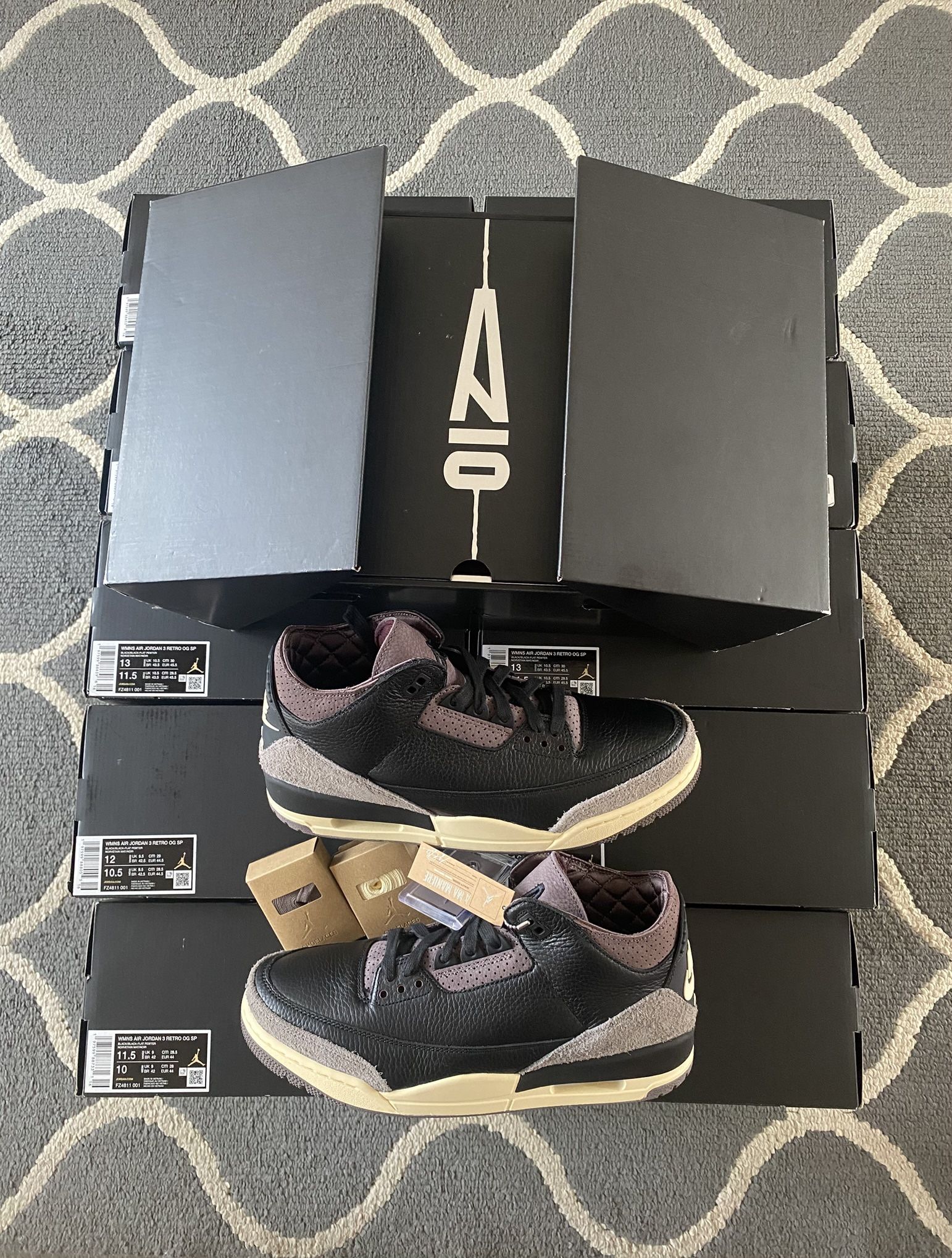 Jordan 3 A Ma Maniere “While You Were Sleeping” Size 9.5/10/10.5/11.5/12