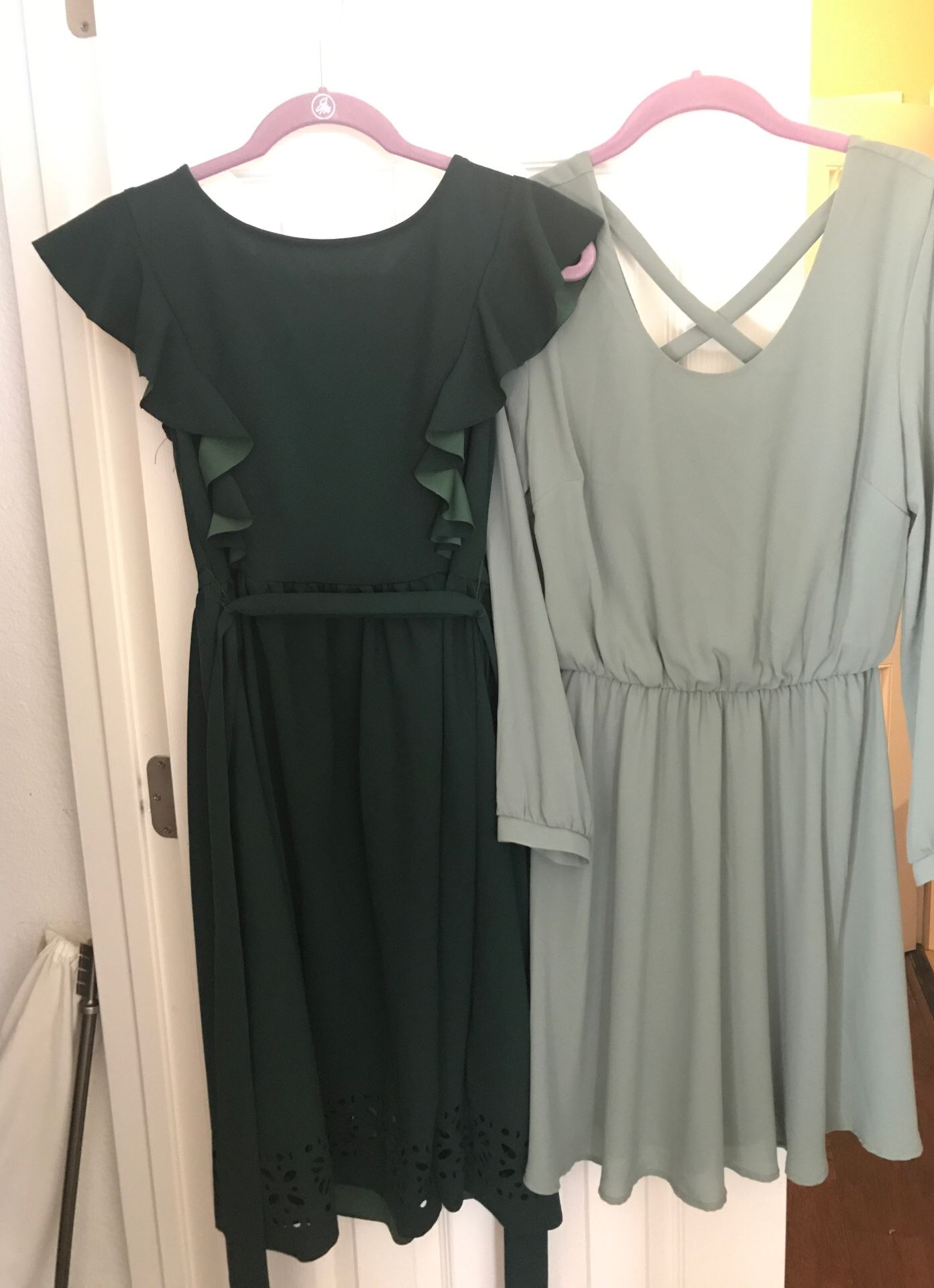 Green dresses