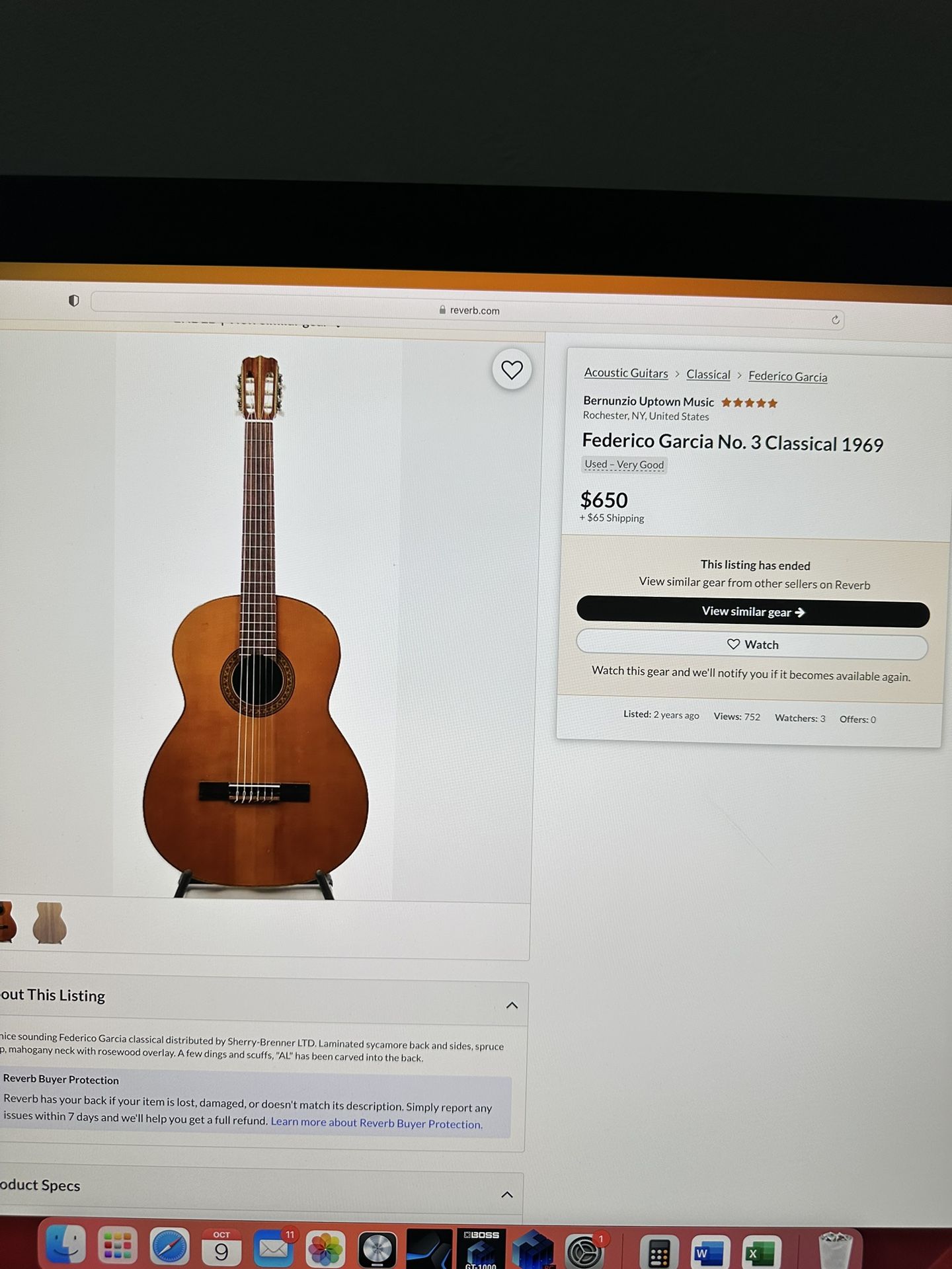 1969 Classical Nylon Guitar
