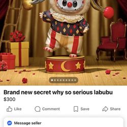 Authentic Pop Mart WHY SO SERIOUS Series Labubu Moonlit Mask Super Secret Edition Plush VPendant