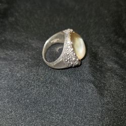 Michael Dawkins Starry Night Mother-Of-Pearl Sterling Silver Ring