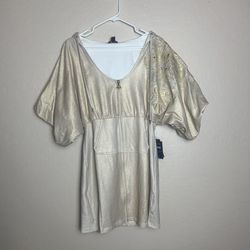 Dereon By Beyoncé Gold Dress Embroidered Hood 00s XL
