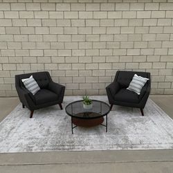 *Free Delivery* Modern Gray Chairs Couch Sofa