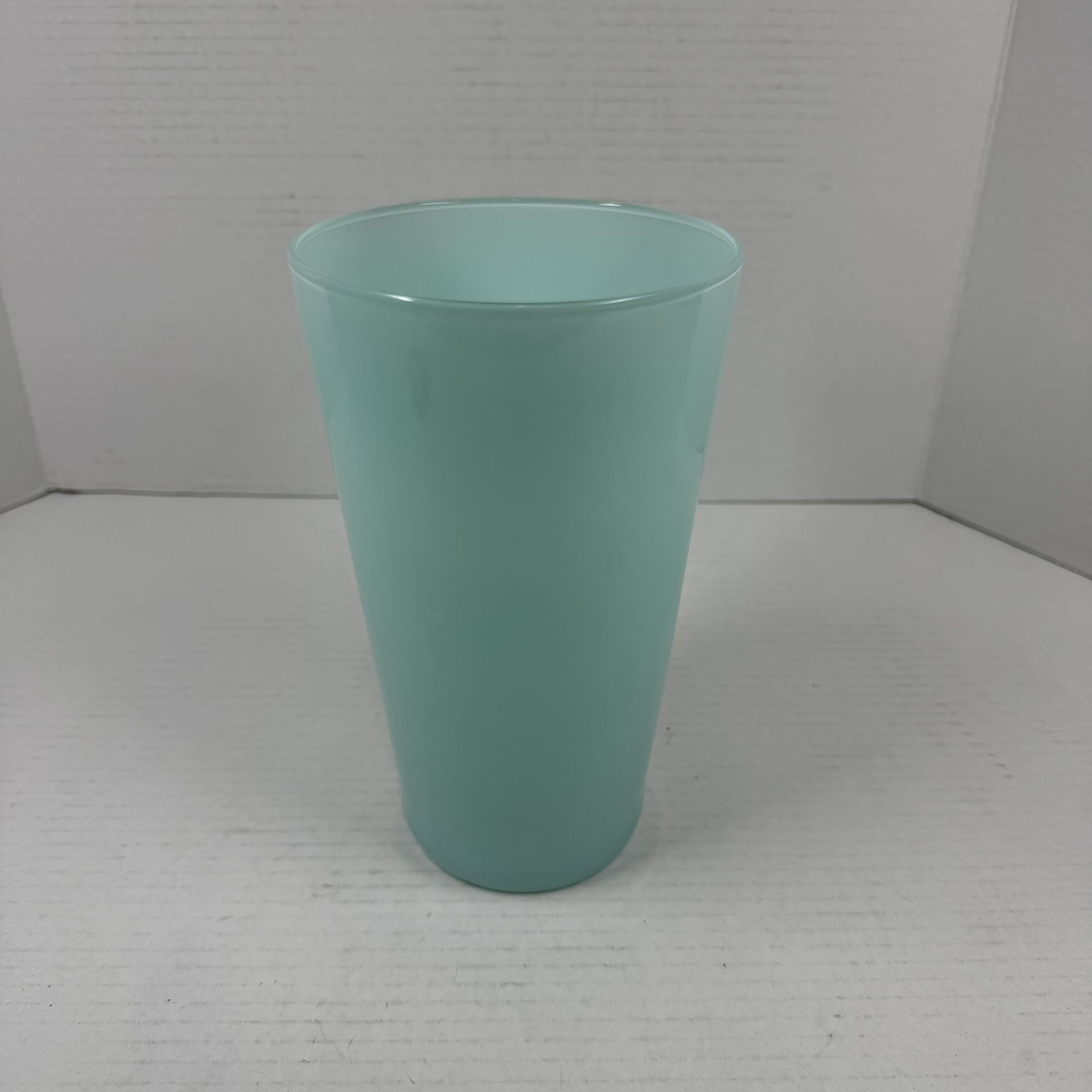 Teal Glass Flower Vase