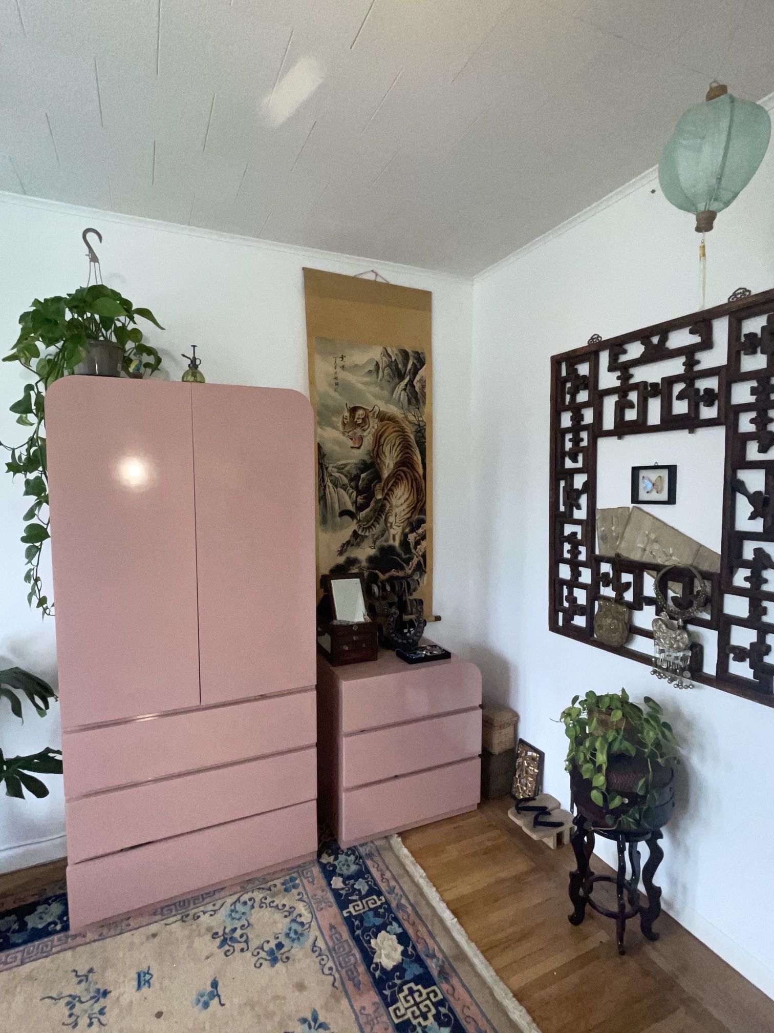 80s Art Deco Pink Laminate Room Set
