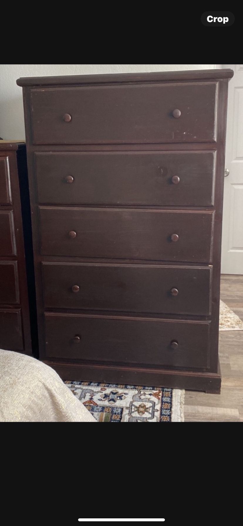 Brown Solid Wood Dresser