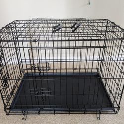 Dog Crate With Double Doors And Divider