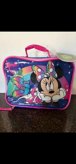 Disney Bioworld Minnie Mouse BPA Free Insulated Lunch bag box - New!