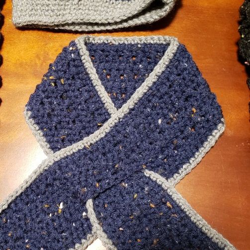 Handmade crocheted toddler's hat and keyhole scarf set made to order in whatever color you prefer. I Can Place A Star Applique, Etc. Instead Of A He