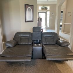 Electric Reclining Love Seat - USB Ports