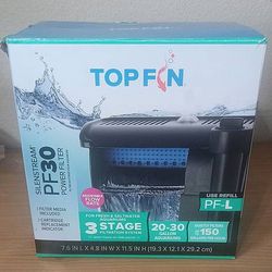 Top Fin® Silenstream™ Aquarium Power Filter PF30 Fish Tank NEW