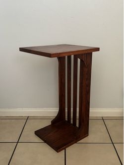 Vintage Mission Style Wood Side End Table