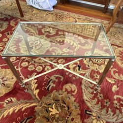Chrome And Glass Side Table
