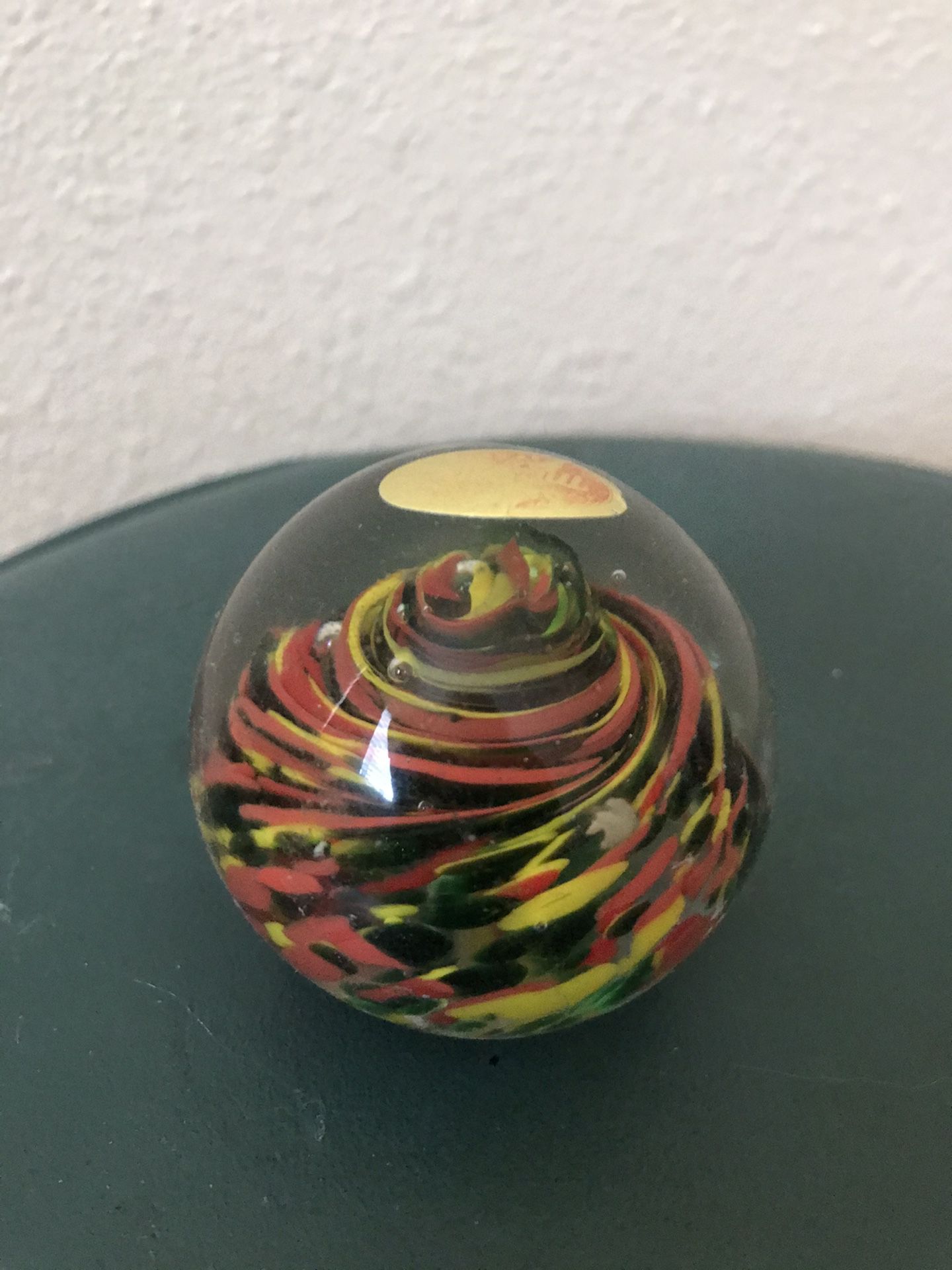 Collectible Glass paperweight.