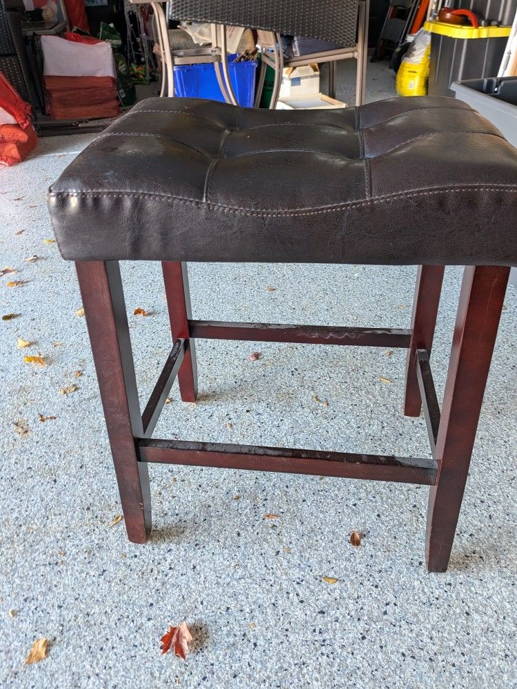 Brown Cushioned Stool - Price Not Negotiable