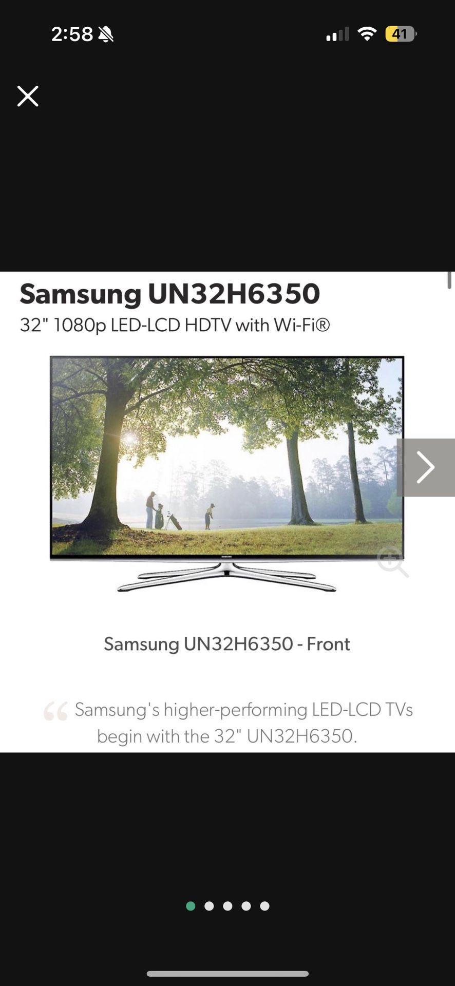 Samsung 32” Smart Tv