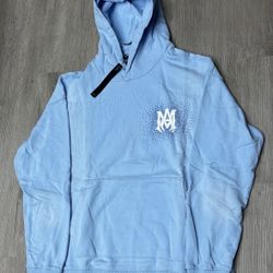 Brand New Size L AMIRI Tonal Core Hoodie Blue
