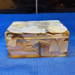 Vintage Mexican Abalone/Mother Of Pearl Trinket Box 