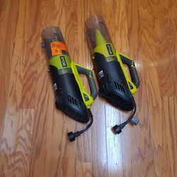 (2) Ryobi Corded Electric 8amp Blower Motors
