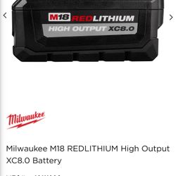 Milwaukee M18 XC8 Red Littium Y Top Off 175 M Power 