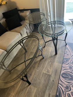 Glass top tables