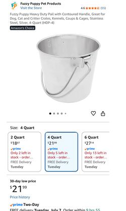 Fuzzy puppy heavy duty pail