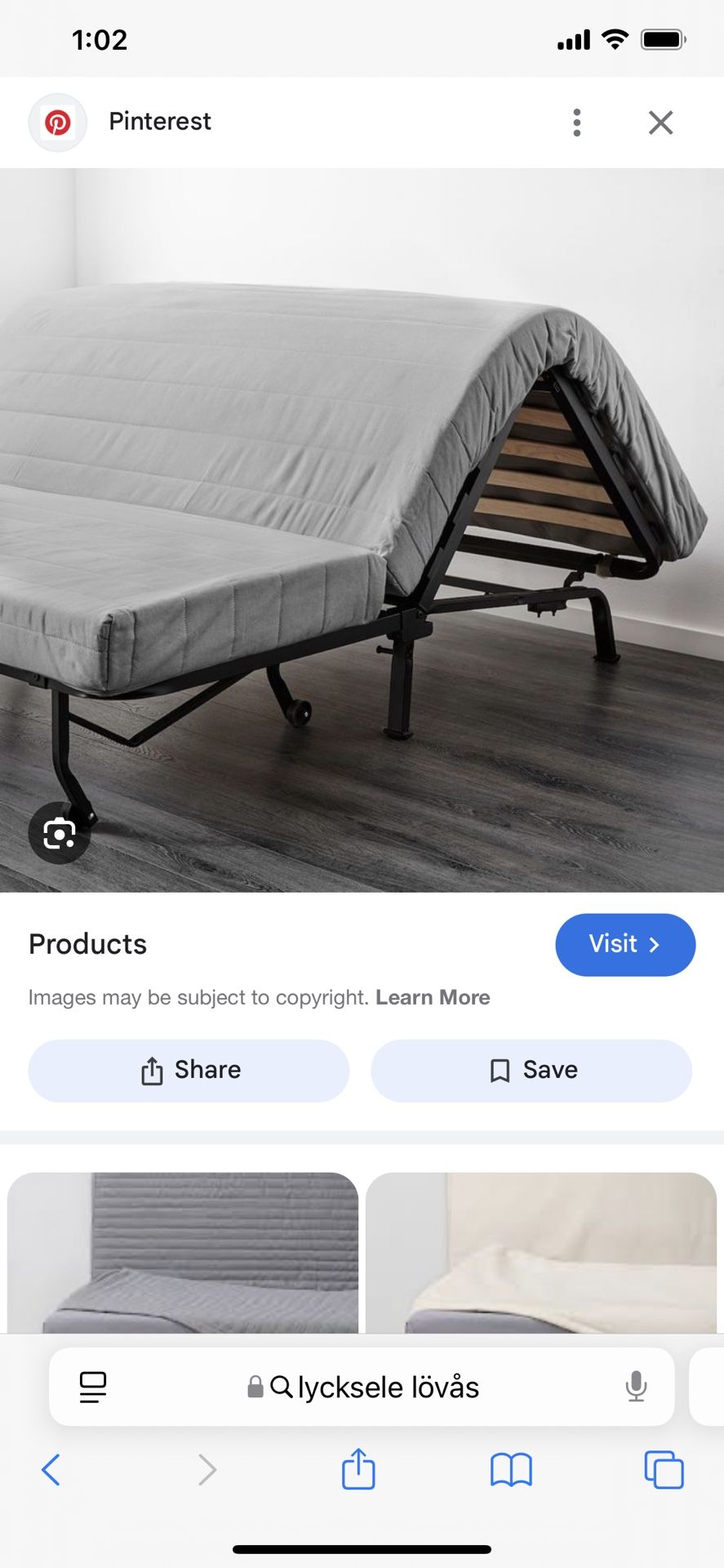 IKEA LYCKSELE Futon Bed Frame