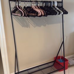 Metal Garment Rack Black 