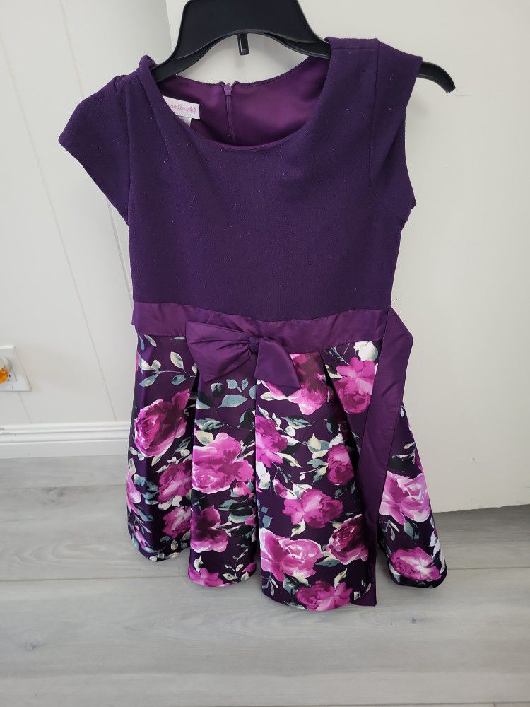 Purple Dress Girls- Size 14 And 16