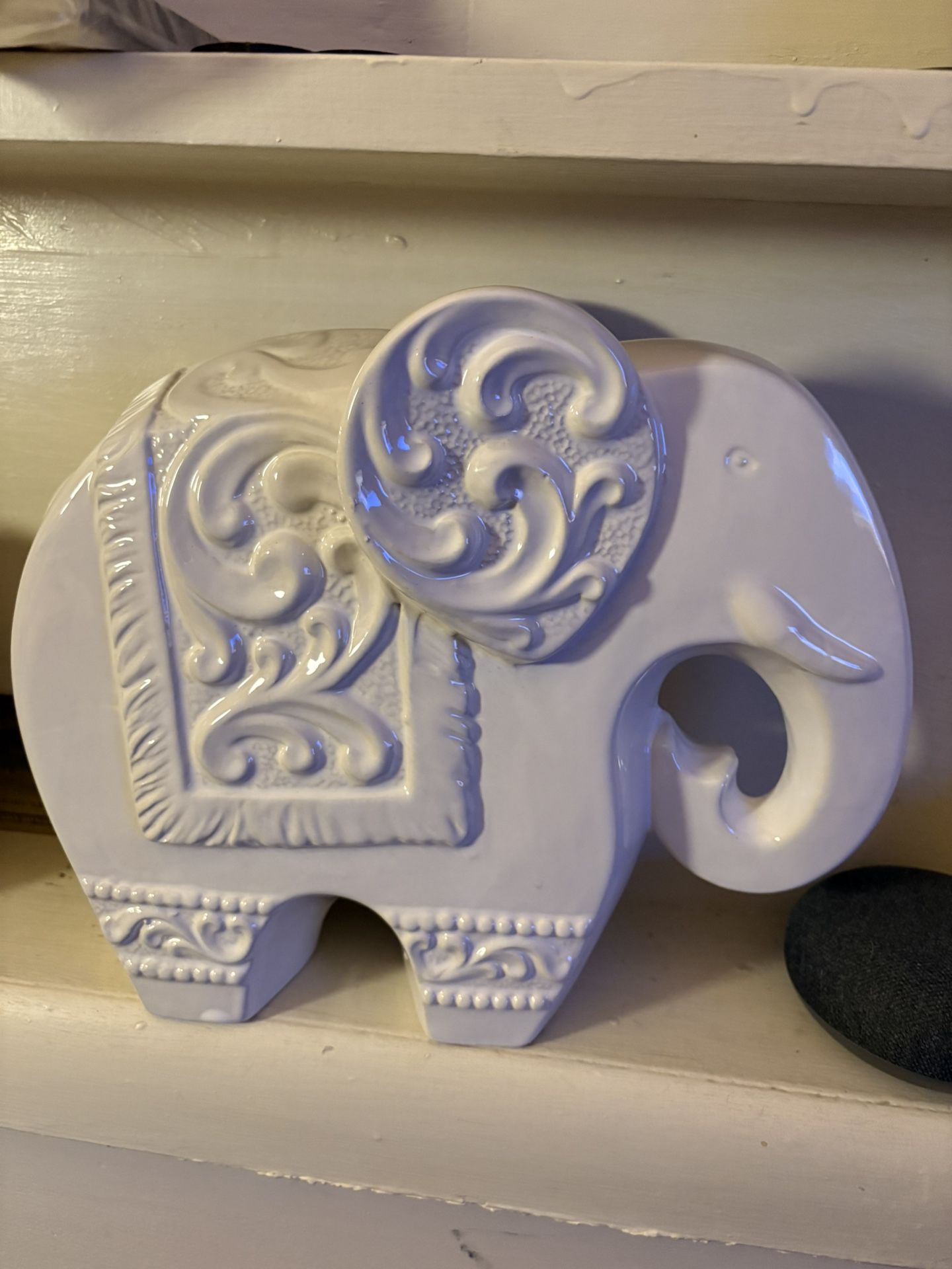 White Ceramic elephant