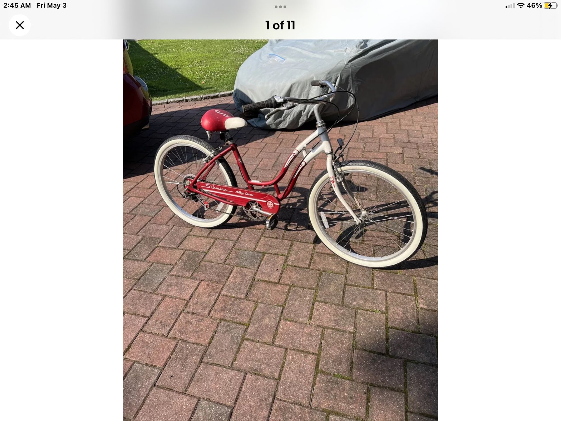 VINTAGE SCHWINN ALLOY SEVEN WOMEN’S CRUISER FOR RESTORATION