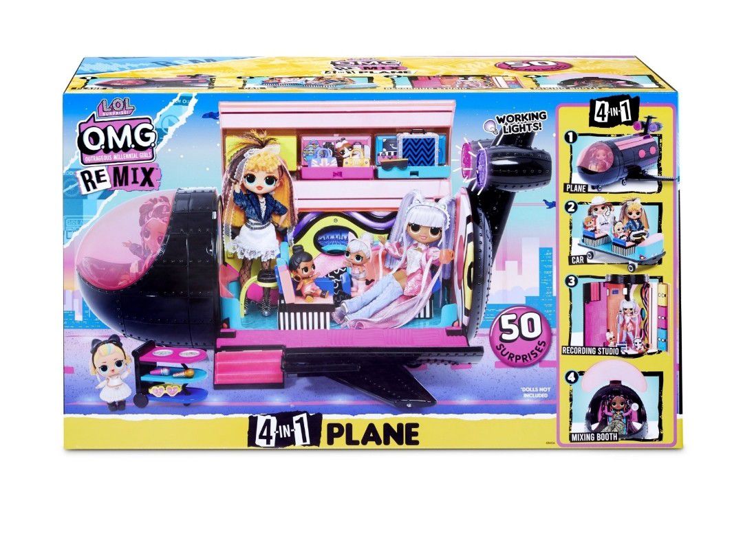 Brand New LOL Surprise OMG Remix 4-in-1 Airplane Plane 