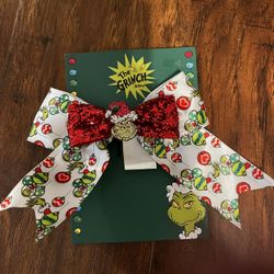 Grinch Hair Bow Clip