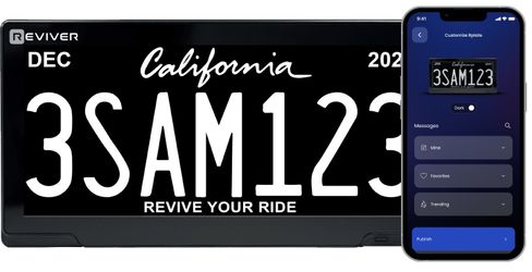 NEW CA & AZ Digital License Plates Custom Banner Messages & App