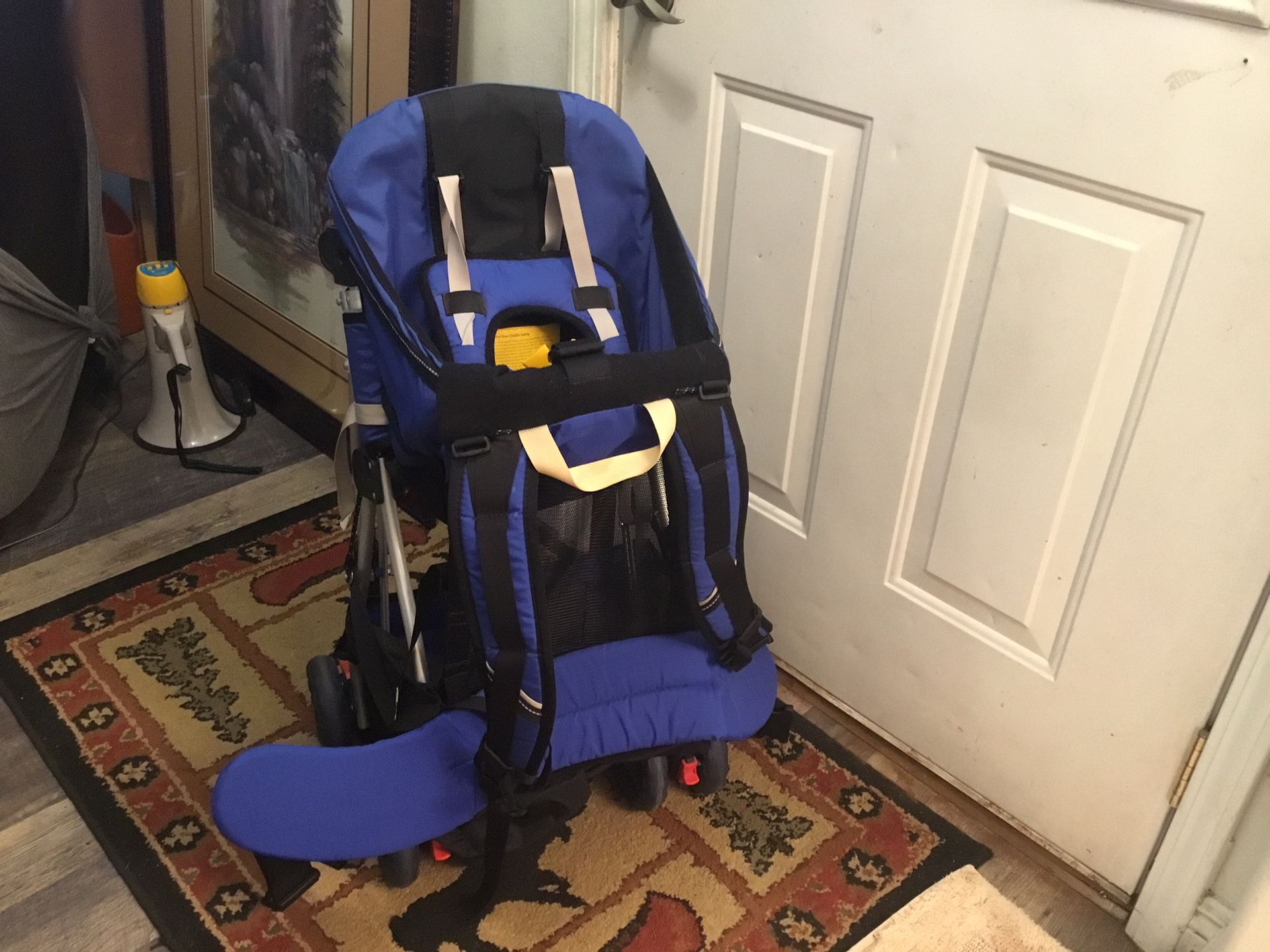 This is a back pack and Stroller