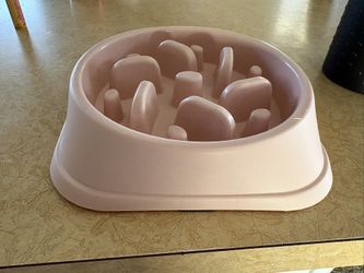 Pink Slow Feeder Dog Bowl