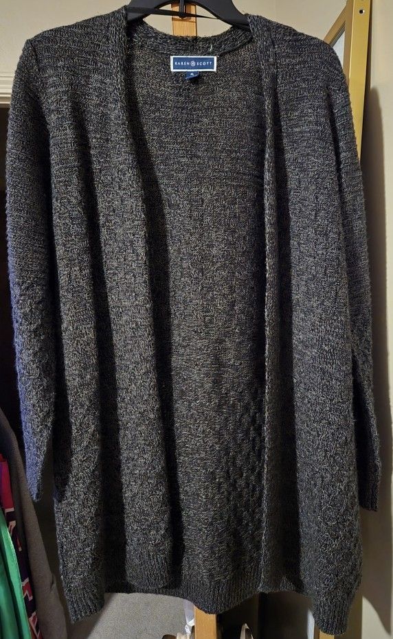 Dark Grey Cardigan Karen Scott Size PL