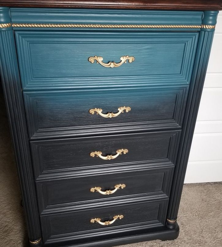 Paint blended chest with secret drawer
