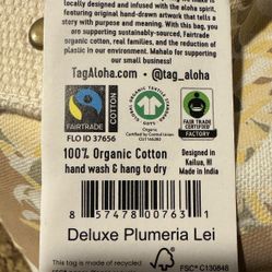 Tag Aloha X Whole Foods Deluxe Plumeria Lei Limited Tote Bag