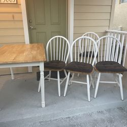 Butcher Block Table & 4 Chairs