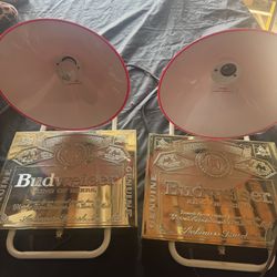 Budweiser lights , man cave , billiards