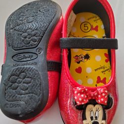 Toddler Girls Minnie Mouse  Disney Shoes Sz 5