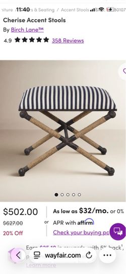 Birch Lane Cherise Striped Accent Stools